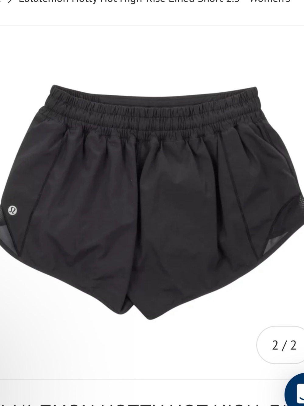 lululemon athletica Hotty Hot Black Shorts  size 4